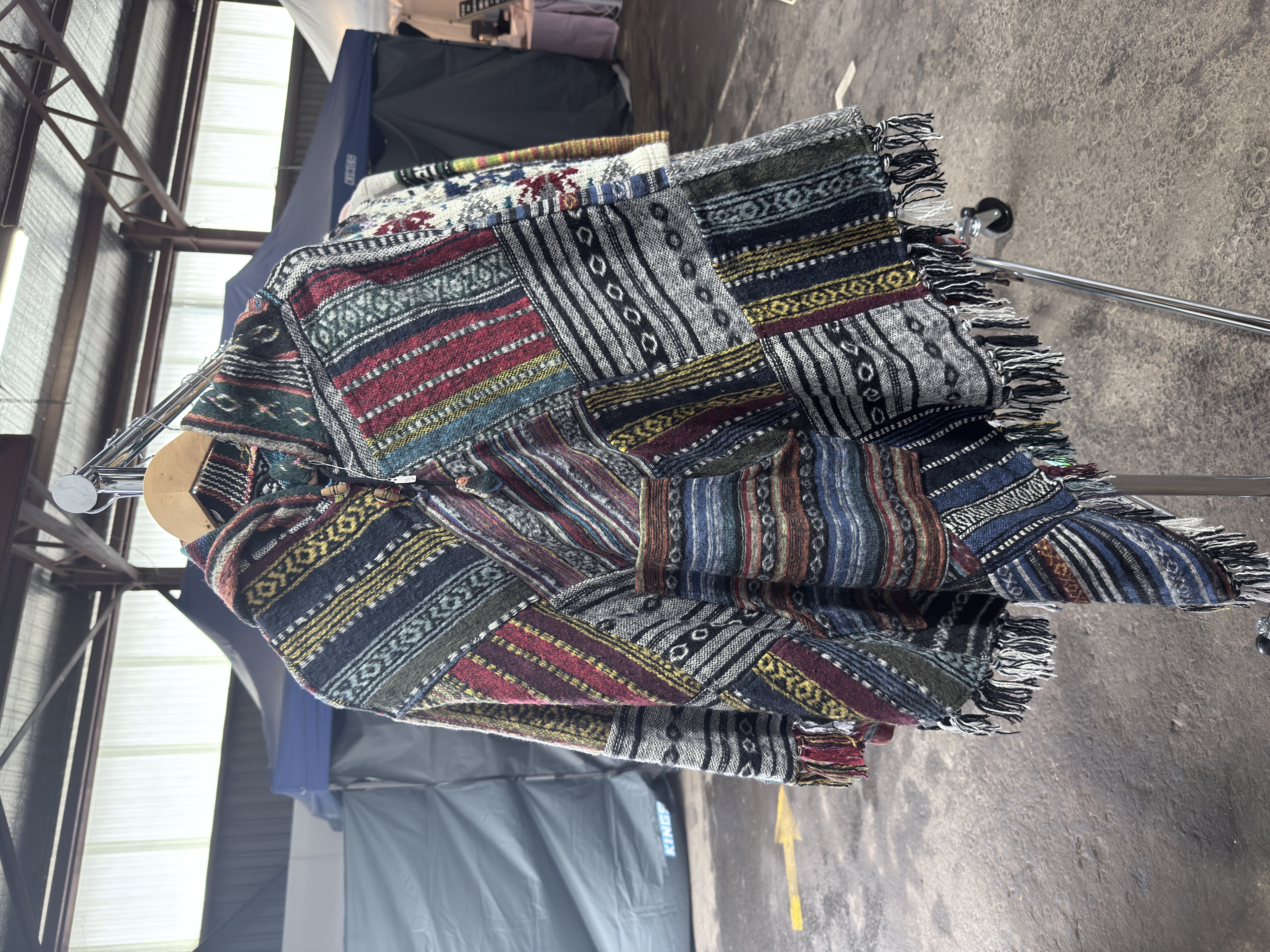 Traditional Woolen Poncho – Himalayan Patchwork Style