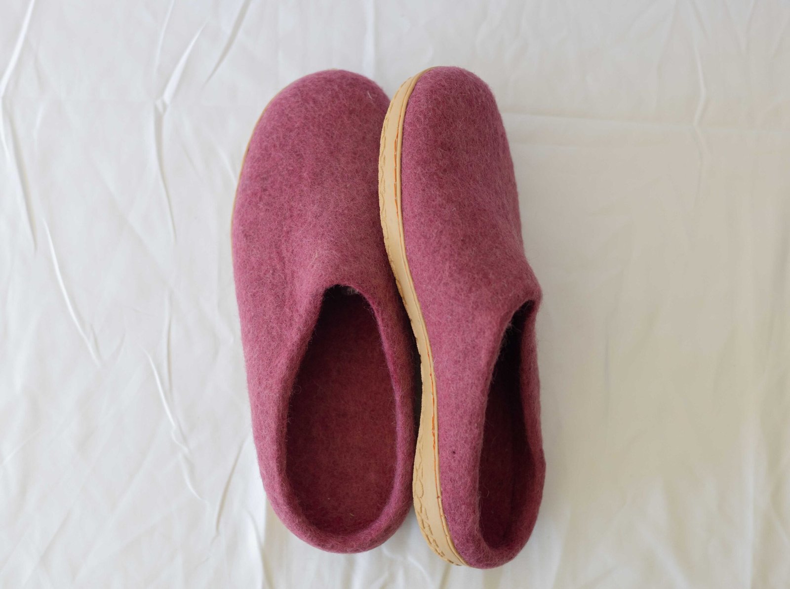 Felted Wool Slipper Shoes with Rubber Soles image 2