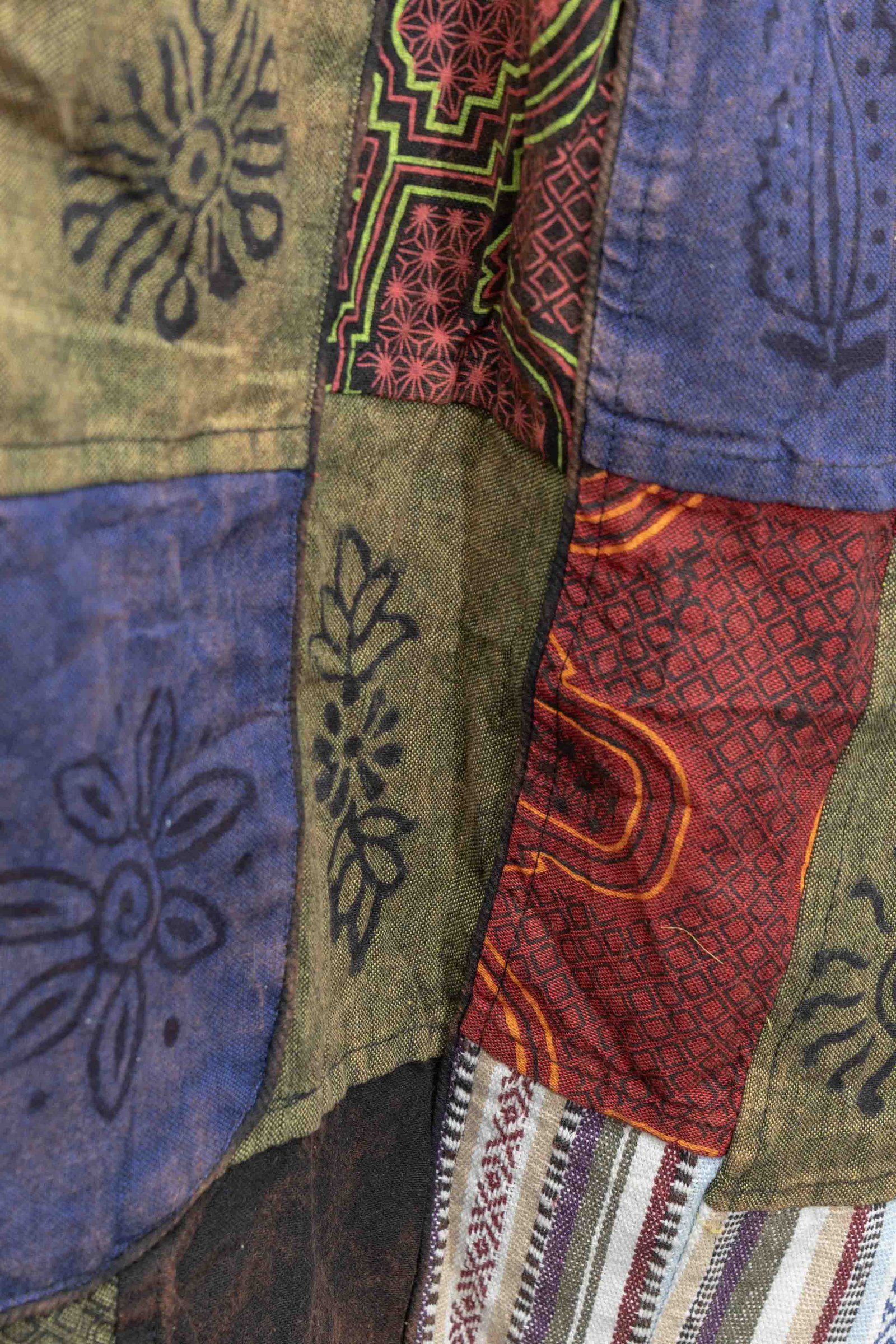 Nepalese Stonewashed Patchwork Harem Pants – Cotton Boho Trousers image 5