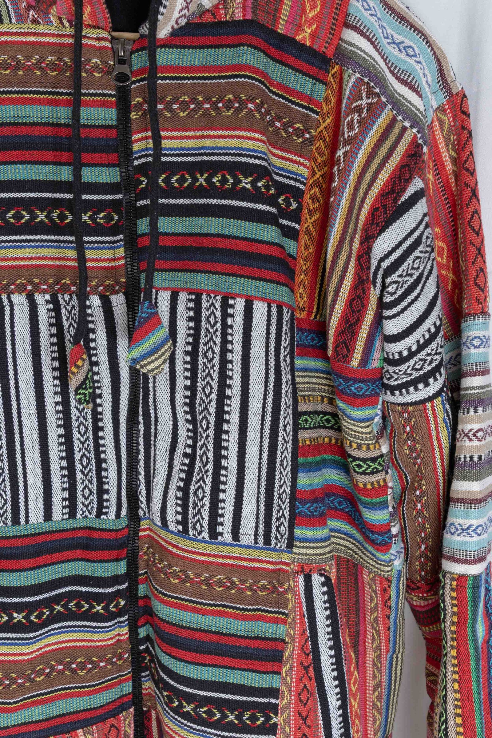 Himalayan Gheri Cotton Patchwork Hooded Jacket image 4